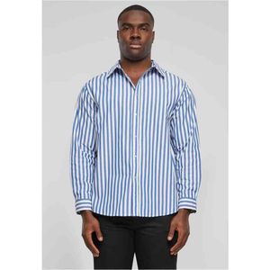 Urban Classics - Striped Summer Overhemd - M - Wit/Blauw