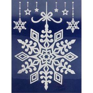 Peha Stickervel Kerst Sneeuwvlokken 29,5 X 40 Cm Wit