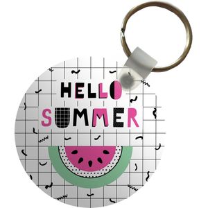 Sleutelhanger - Zomer - Quotes - Confetti - Plastic - Rond - Uitdeelcadeautjes