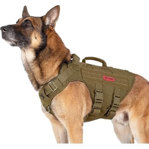 Aire Mesh No-Pull hondenharnas, verstelbaar veiligheidsharnas, ultra ademend, voor grote/middelgrote honden, borstharnas met 2 handvatten, hondenvest