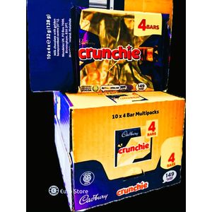 Cadbury Crunchie 10 x (4 x 32g = 128g) - (Honingraat) - (Chocolade) - (England) - (Engeland)