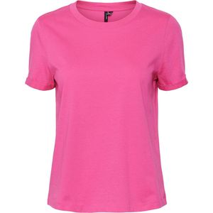 Vero Moda T-shirt Vmpaula S/s T-shirt Noos 10243889 Pink Yarrow Dames Maat - S