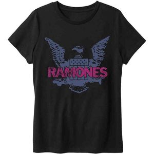 Ramones - Purple Eagle Heren T-shirt - S - Zwart