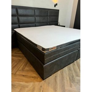 Medic Topper 2face Premium Ultimate 180x200x8 SPLIT - Orthopedisch dekmatras tegen rugklachten - Optimale ondersteuning voor je lichaam - Tweezijdig: stevig (afkoelend) of zacht (verwarmend) - afritsbare zijdezachte hoes biokatoen - matrasbeschermer