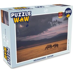Puzzel Neushoorns - Safari - Legpuzzel - Puzzel 500 stukjes