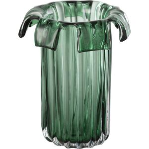 J-Line vaas Retro - glas - groen - small - 25 cm hoog