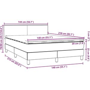 vidaXL - Boxspring - met - matras - fluweel - donkergroen - 140x210 - cm