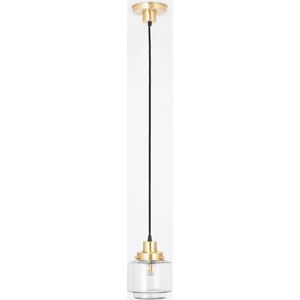 Art Deco Trade - Hanglamp aan snoer Getrapte Cilinder Small Helder 20's Messing