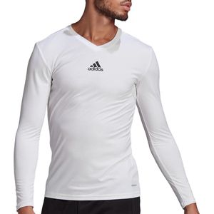 adidas Team Base Longsleeve Heren  Sportshirt - Maat XL  - Mannen - Wit/Zwart