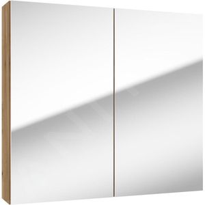 kielle Vega - Spiegelkast, 80x73x15 cm, mat goud eiken 50118801