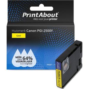PrintAbout huismerk Inktcartridge PGI-2500Y Geel geschikt voor Canon
