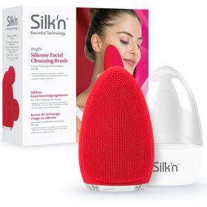 Silk'n Elektrische Gezichtsreiniger - Bright - Gezichtsborstel - Diepe reiniging en massage van de huid - Rood