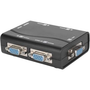 VGA-splitterbox Videodistributieduplicator 250MHz 1920x1440 USB-aangedreven HD-videosplitter voor Laptopprojector TV PC Computer Videoduplicator 250MHz VGA .