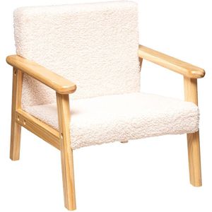Kinderstoel met armleuningen 43x43x46 cm wit wit
