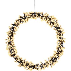 LED Krans | metaal | Ø 52 cm | 600 lichts | warm wit | 8 uur timer | 5 m aansluitsnoer | kerstverlichting | modern design