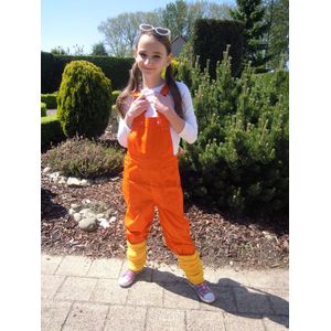 Tuinbroek voor kind oranje maat 164