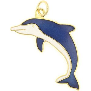 Behave Hanger dolfijn blauw emaille 4,5 cm