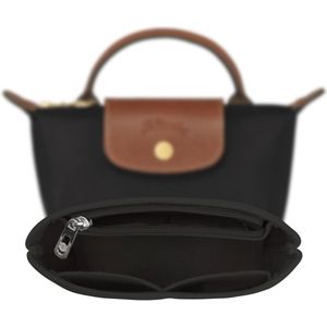 LUOJINYI Organizer voor Longchamp-tas, tassenorganizer voor Longchamp-tas voor dames, tassenorganizer, Longchamp-tas voor dames, grote handtasinzet (zwart, mini)
