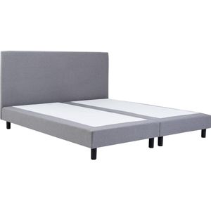 Beter Bed Basic Box Ambra vlak zonder matras - 120 x 200 cm - lichtgrijs
