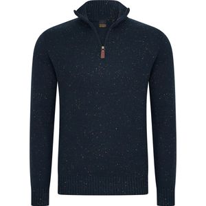 Mario Russo Skipper - Heren Trui - Half Zip - Navy - XXL