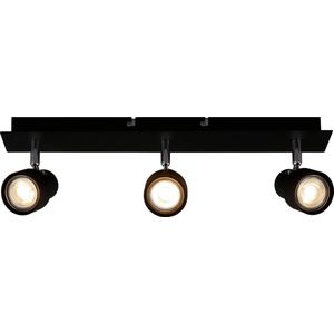 Briloner Leuchten ROCK - plafondlamp - spot draaibaar - 3x LED GU10 5W - 460lm - 3.000K warm wit - zwart