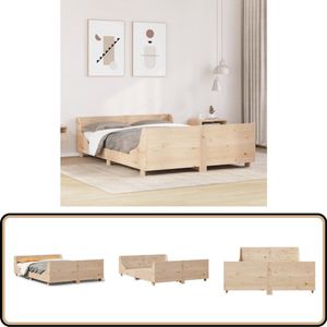 vidaXL Bedframe zonder matras massief grenenhout 120x200 cm