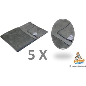 Microvezel Dweil Doek MF XXL Grey 5 stuks - Zware Professionele Kwaliteit - 60 x 70cm