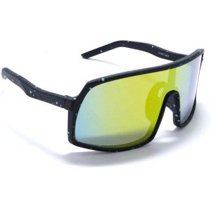 Madeleine Noir- Matt Zwart Sportbril met UV400 Bescherming - Unisex & Universeel - Sportbril - Zonnebril voor Heren en Dames - Fietsaccessoires
