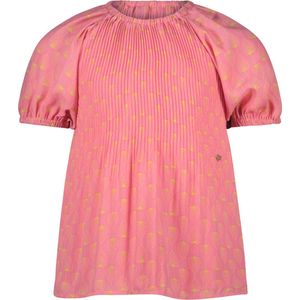 Meisjes blouse plissee - Tila - Perzik blossom