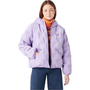 Wrangler Down Logo Puffer Jasje Paars L Vrouw