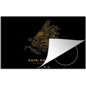 KitchenYeah® Inductie beschermer 80.2x52.2 cm - Zuid-Holland - Nederland - Kaart - Gold - Kookplaataccessoires - Afdekplaat voor kookplaat - Inductiebeschermer - Inductiemat - Inductieplaat mat