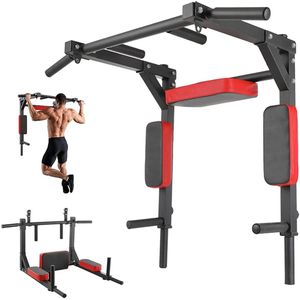 RoyaLuxe - Dip Station - Fitness - Sport - Gym - Wandgemonteerd - Wandgemonteerde Chin-Up Bar - Hometrainer - Hometrainers - Hometrainers Fitness - Home Trainer - Thuis Fitnessapparaat - Sportschool accesoires - Accessoires - Sportschool Apparatuur
