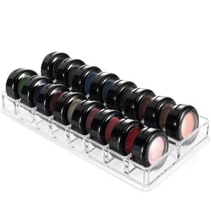 Ibenzoa® Transparante Acryl Make-up Organizer met 16 Slots voor Kleine Cosmetica en Accessoires