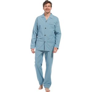 Robson heren pyjama doorknoop 27221-702-6 - Turqoise - 66