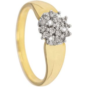 Di Lusso - Ring Ravenna - Diamanten - 14 Karaat Goud - Dames - 18.00 mm