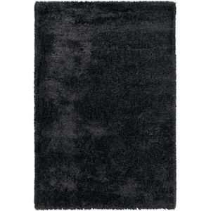Hoogpolig Vloerkleed Antraciet/Zwart Loof Shaggy 200x290cm - Mrcarpet