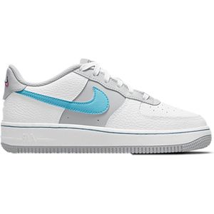 Nike Air Force 1 LV8 - Maat 38.5 - Kinder Sneakers - Wit/Blauw/Oranje/Grijs