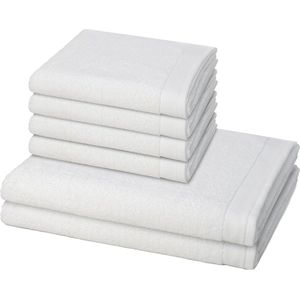 Goodivery ® Luxueuze Set van 4 Handdoeken en 2 Badhanddoeken voor Ultiem Comfort in Sneeuwkleur