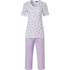 Pastunette - Lovely Lilac - Pyjamaset - Maat 48 - Wit/Lila - Katoen/Modal