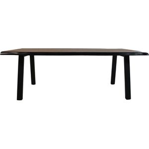 HSM Collection Eettafel Rechthoekig 240cm Walnoot Bruin Acaciahout/Metaal