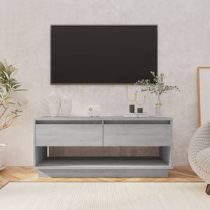 vidaXL TV-meubel - grijs sonoma eiken - 102 x 41 x 44 cm - 2 lades - Kast