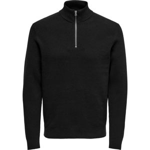 ONLY & SONS ONSPHIL REG 12 STRUC HALF ZIP KNIT NOOS Heren Trui - Maat S