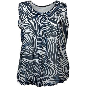 Pink Lady dames top - mouwloze top - N102 -navy print - maat S