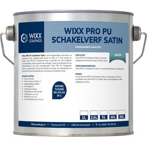 Wixx PRO PU Schakelverf Satin - 5L - Monumentengroen | N0.15.10