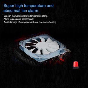 Ventilatorsnelheidsregelaar CPU/HDD/SYS - Temperatuurregeling LCD-voorpaneel - 5.25 inch ventilatorregelaar .