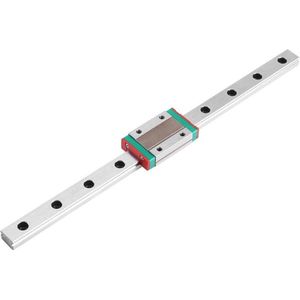 Mini lineaire railgeleider - lineaire schuifgeleider met wagenblok - 3D-printer en CNC-machine - railgeleiderblok - 250mm .