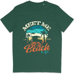 Dames Heren T Shirt - Beach Life - Zomer - Groen - XS