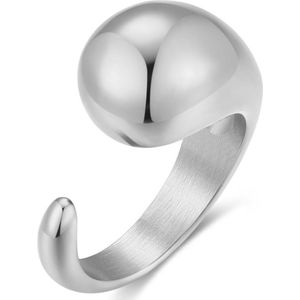 Twice As Nice Ring in edelstaal, brede druppel 56