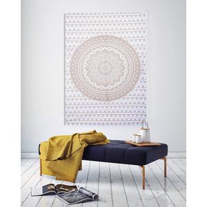 Wandkleed- Wandtapijten voor Slaapkamer Esthetische Wandtapijten Ombre Mandala Wandtapijten Cool Spirituele Trippy Wandtapijten klein (75x110)cm