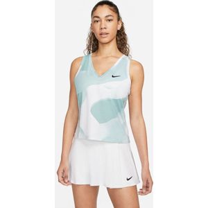 Nike Court Dri Fit Victory Printed Mouwloos T-shirt Vrouwen Wit - Maat XS